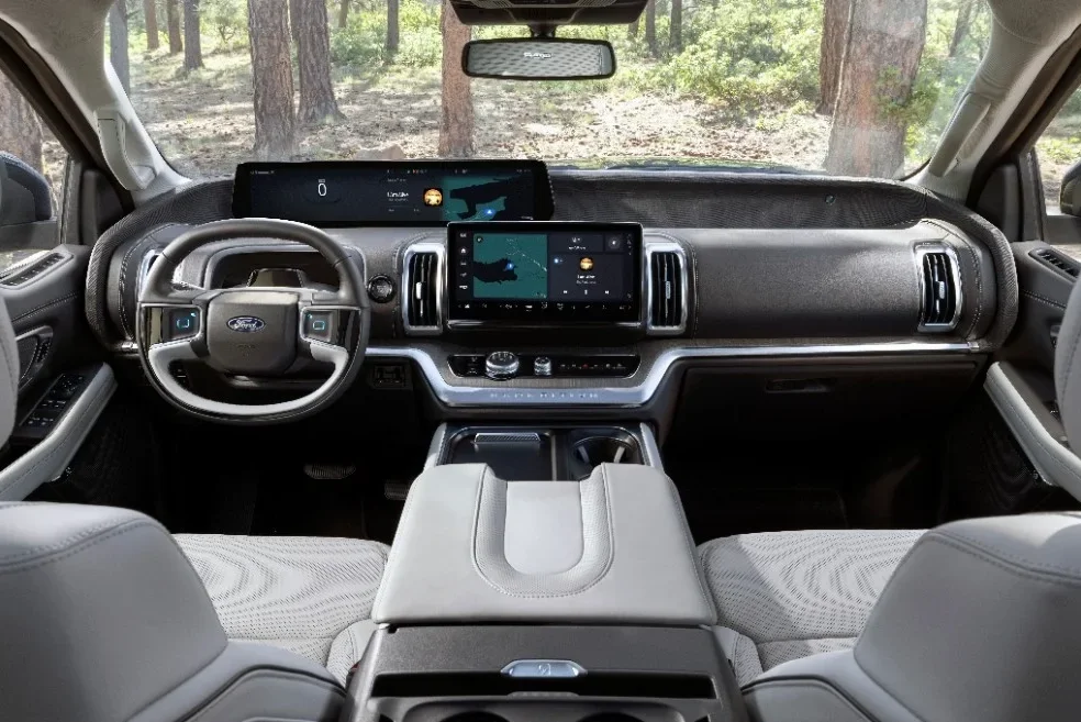 The 24-inch panoramic display is an exciting new feature that allows the driver to keep tabs on more information at a glance.