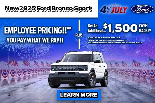 2025 Ford Bronco Sport Employee Pricing Offer Mobile