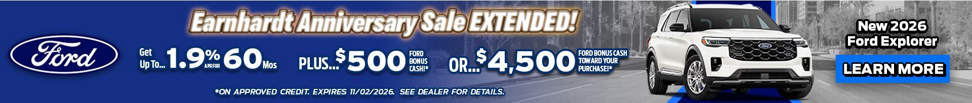 Earnhardt Anniversary Sale Extended