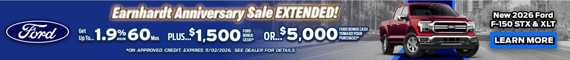 Earnhardt Anniversary Sale Extended
