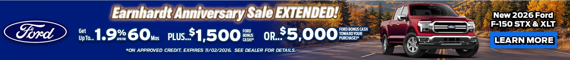 Earnhardt Anniversary Sale Extended