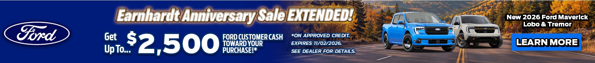 Earnhardt Anniversay Sale Extended